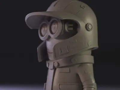 Minions car racer 3D print model