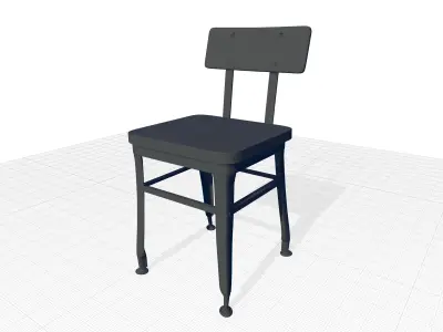 Lincoln Side Chair in Clear Coat 3D model