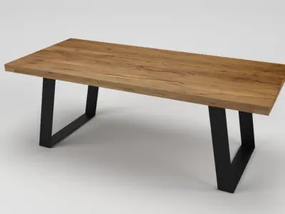 Viking table Low-poly 3D model