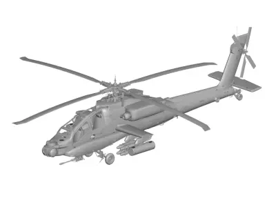 Boeing AH-64 Apache 3D model 7