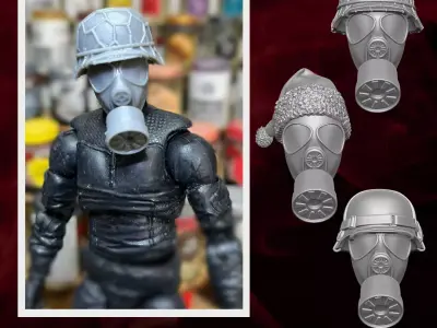 Gas Mask Collection V2 Donman Art 3D files for Action Figures 3D print model purchase