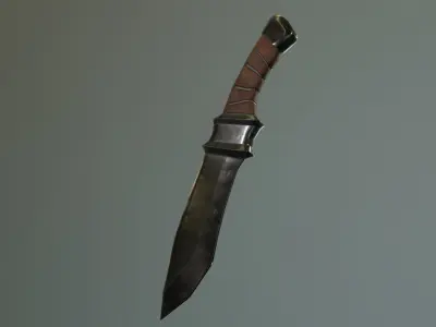 Fixed Blade Knife  Low-poly 3D model
