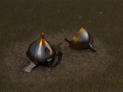 Russian Helmet LowPoly Low-poly 3D model