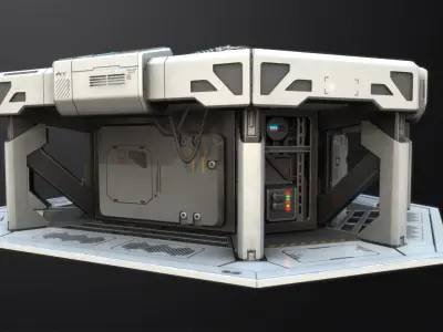 Sci-fi Table PBR 3D model