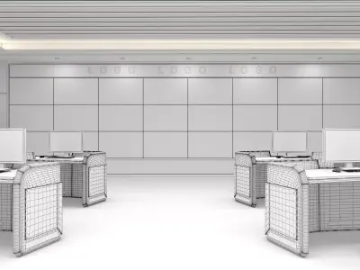 Command room monitoring center 3D model purchase