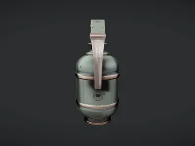 green military hand grenade 3D model purchase