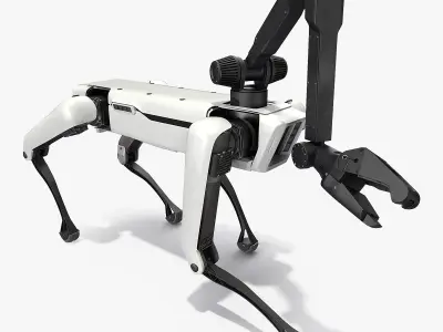 Dog Robot Generic Rigged for Cinema 4D 3D model