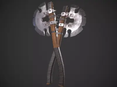 apocalypse axe Low-poly 3D model