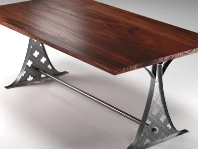 Quatre dining table in the industrial style 3D model