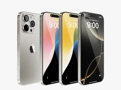 iPhone 16 Pro - Pro Max Natural Titanium 3D model