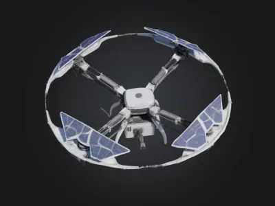 Solar Panel Aerial Charging Drone FRD-03 3D model