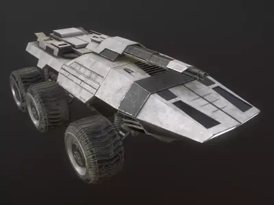 Sci-Fi Infantry Fighting Vehicle Low-poly 3D model