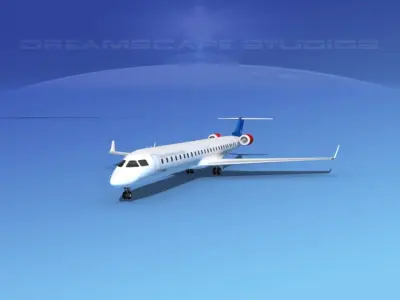 Bombardier CRJ1000 SAS 3D model