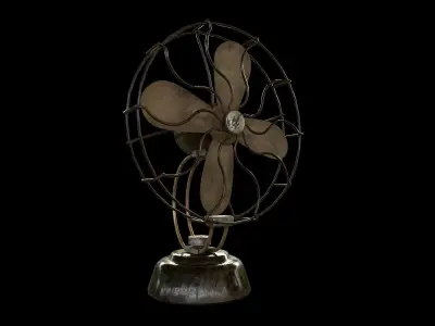 Antique Fan Low-poly 3D model