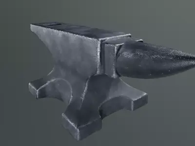 Blacksmith Anvil Heavy Use Low-poly 3D model