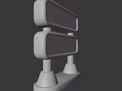Low Poly Digital Billboard 3D model