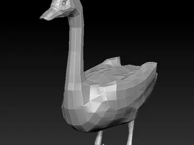 3D DUCK - LOWPOLY goose Low-poly 3D model