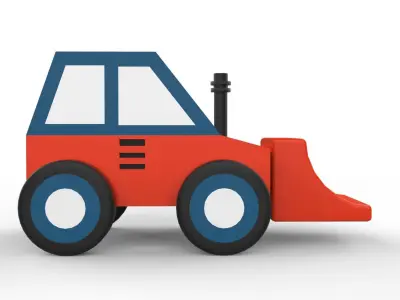 toy cars Low-poly 3D model