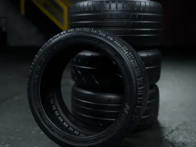 Tire Model Pack V3 Free low-poly 3D model