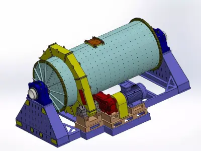 2200 X 5000 BALL MILL 3D model