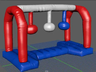 Modular inflatable water park WRECKING BALLS Low-poly 3D model