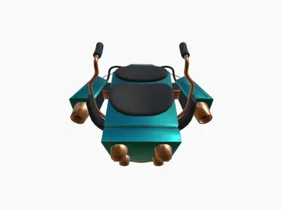 Jetpack G10 Blue Bronze - SciFi Character Design Low-poly 3D model