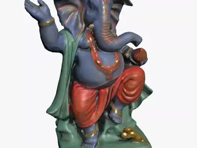 Ganesha - Elephant God Low-poly 3D model