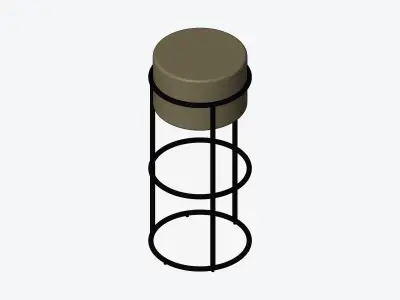 Furniture - Barstool - Contemporary - Stackable - Type 2 Low-poly 3D model