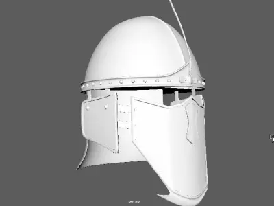 Helmet knight 3D model