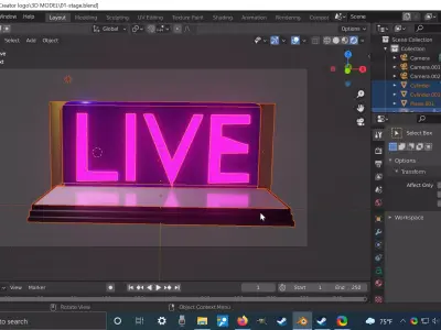 The Live stage 3D model free Free 3D model