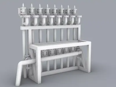 Pipeline Transport Part 1 Low-poly 3D model