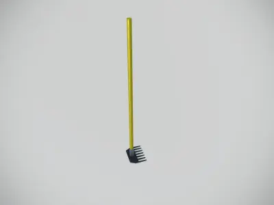 Shovel Low-poly 3D model 9