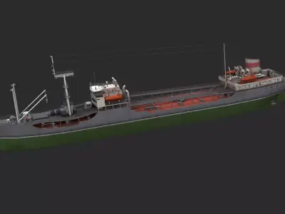 Kazbek Tanker Low-poly 3D model