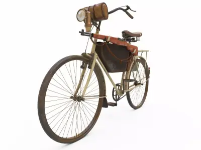 Vintage swiss army bicycle Low-poly 3D model