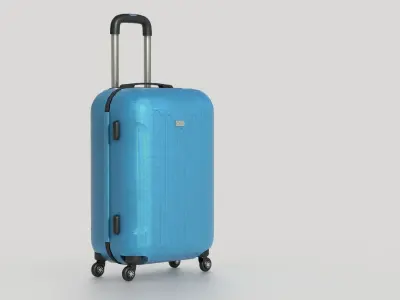 Suitcare suitcase on wheels Low-poly 3D model