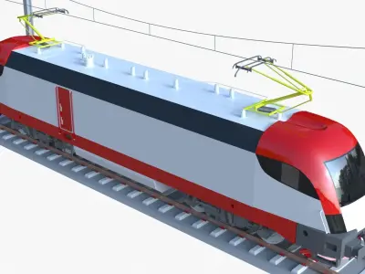 Siemens Taurus locomotive 3D model