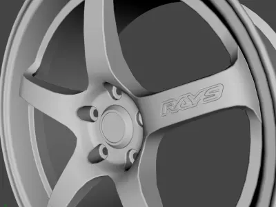 WHEEL BASED on RAYS 57 CUSTOM 3D model