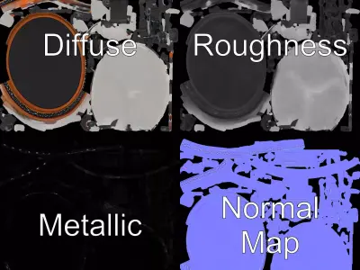 Elegant Victorian Table model pack Low-poly 3D model