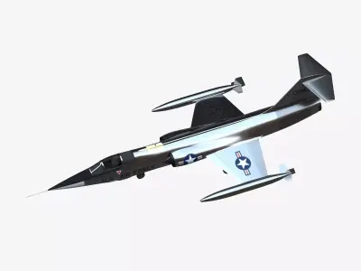 Lockheed F-104G Starfighter Free low-poly 3D model