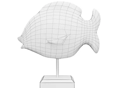Ceramic Fish Low-poly 3D model