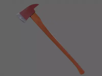 PBR Fire Axe V1b Low-poly 3D model