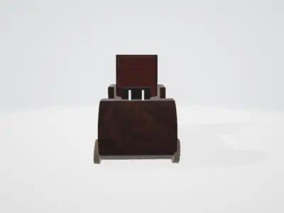 Slitta di Babbo Natale Low-poly 3D model