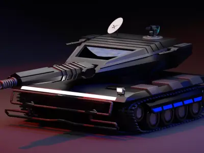 Sci Fi Tank 3D model