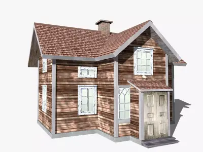Wooden Old House 3D model