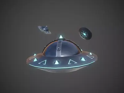 Ufo 3D Model alien spaceship Low-poly 3D model