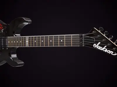 Electric Guitar Jackson Dinky British Eagle Low-poly 3D model