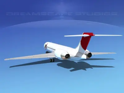 McDonnell Douglas MD-87 Japan Airlines 3D model