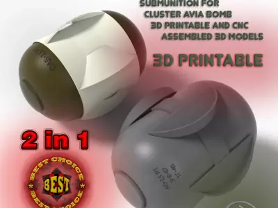 AO OAB 2 5 PTof USSR and  Russian Submunition cluster avia bomb  3D model