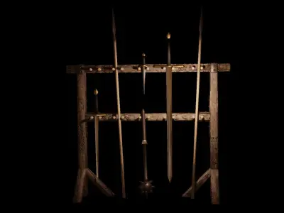 Weapon Rack Low-poly 3D model