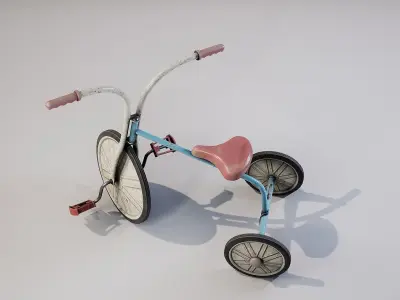 Children bicycle Low-poly 3D model